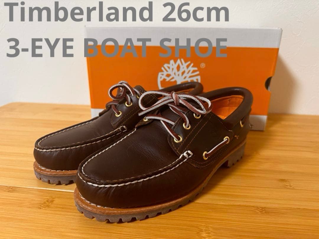 “名作定番”Timberland 3 eye BOAT SHOE 26cm