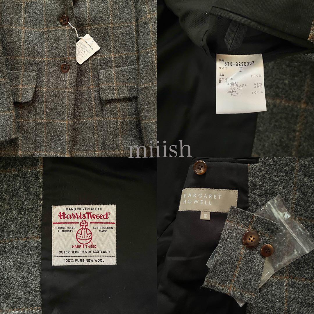 新品 マーガレットハウエル×ハリスツイード ウィンドウペンチェックジャケット