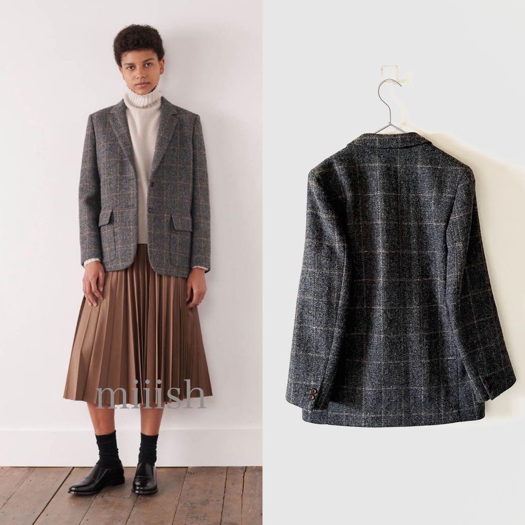 新品 マーガレットハウエル×ハリスツイード ウィンドウペンチェックジャケット