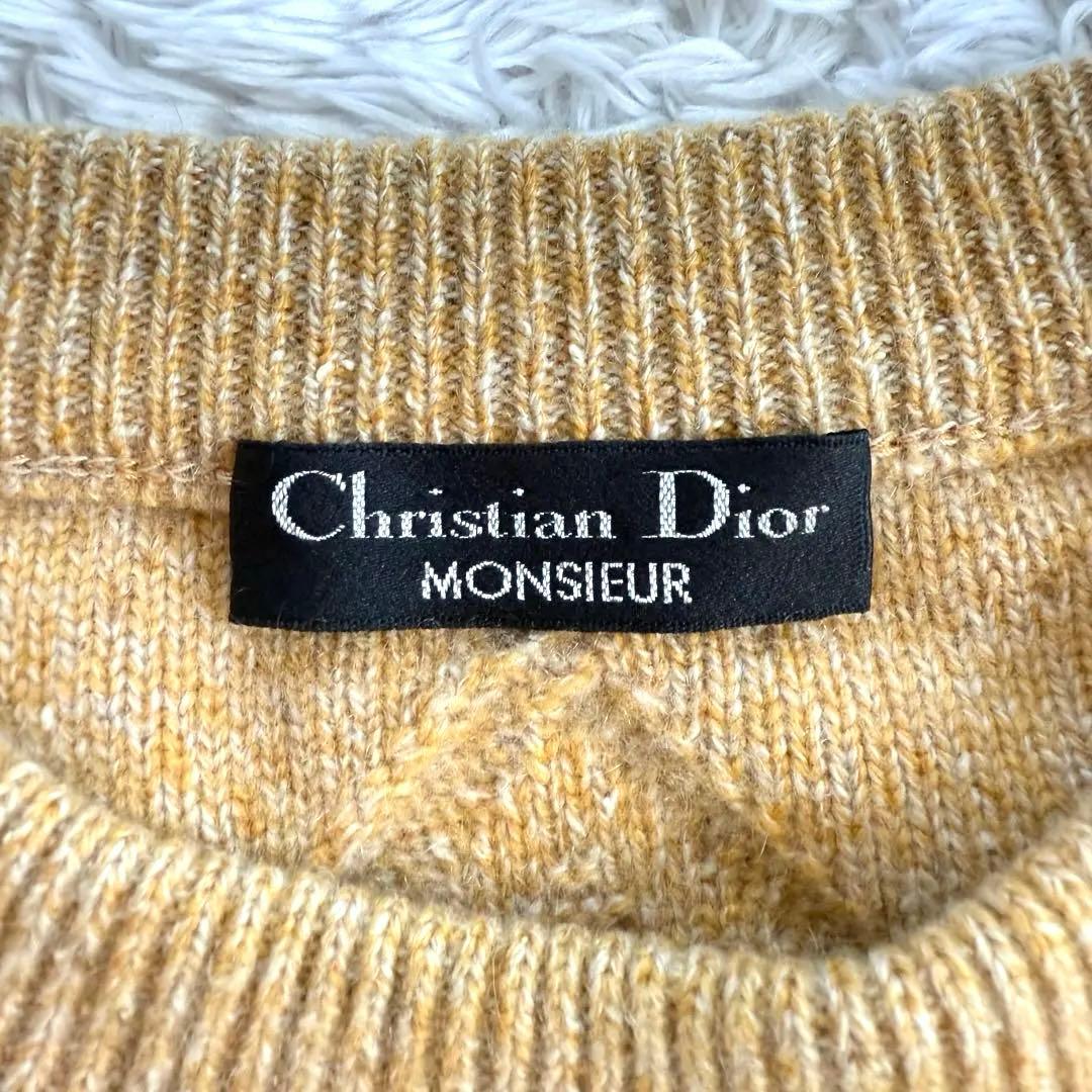 クリスチャンディオールムッシュー カシミヤ100% ケーブルニット セーター