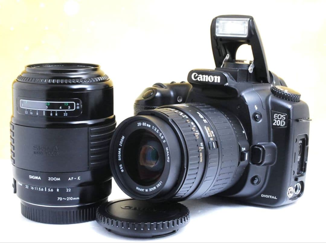 CANON　EOS　20D ダブルレンズ　初心者　一眼レフ⚡️キャノン⚡️望遠