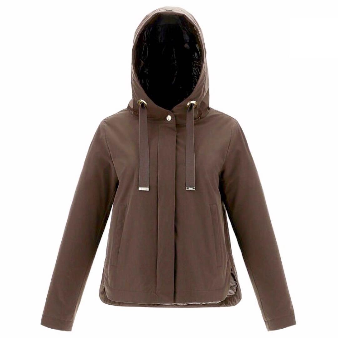 HERNOリゾートライン パッカブル 中綿コート GC036DR 38 ブラウン