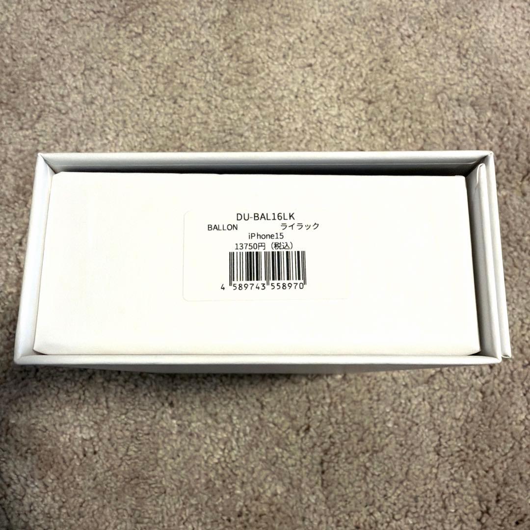 ♡新品未使用♡DEMUI♡iPhone15用♡薄紫 キルティングケース