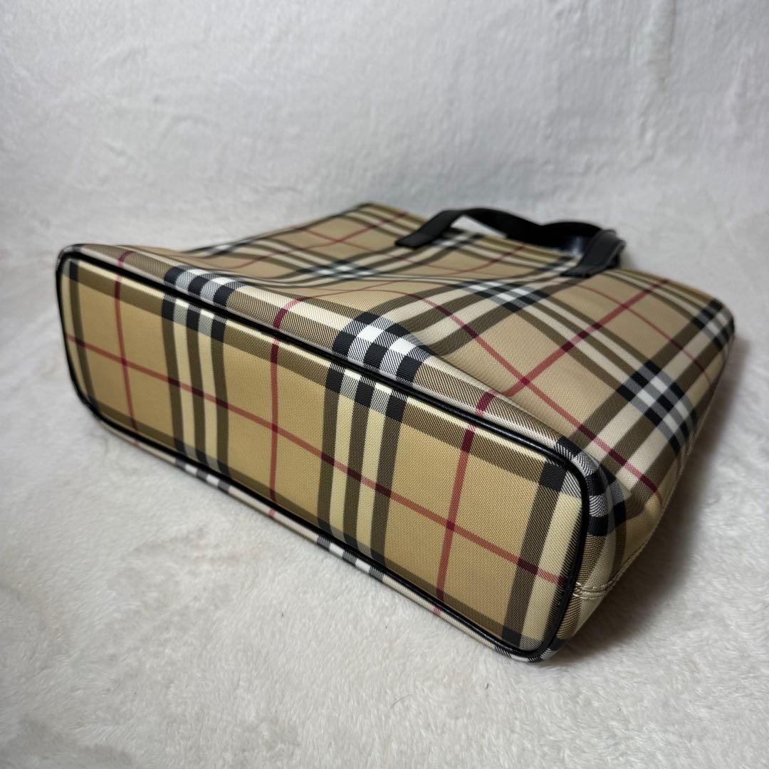 極美品　バーバリーロンドン　トートバッグ　ハンドバッグ　ノバチェック　PVC