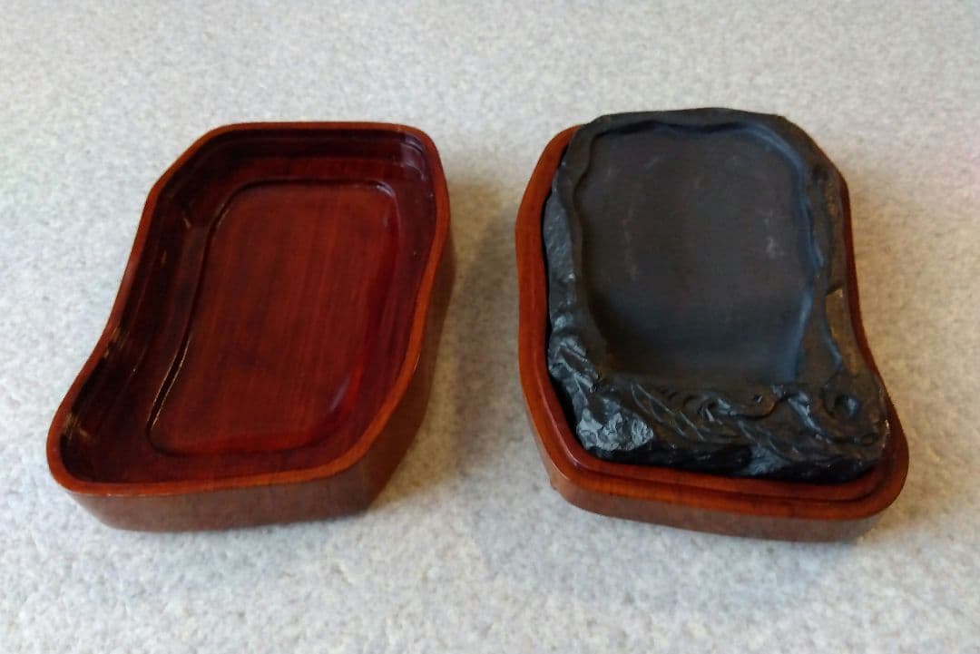 ★時代物★中国★端渓硯★木箱入り★書道★