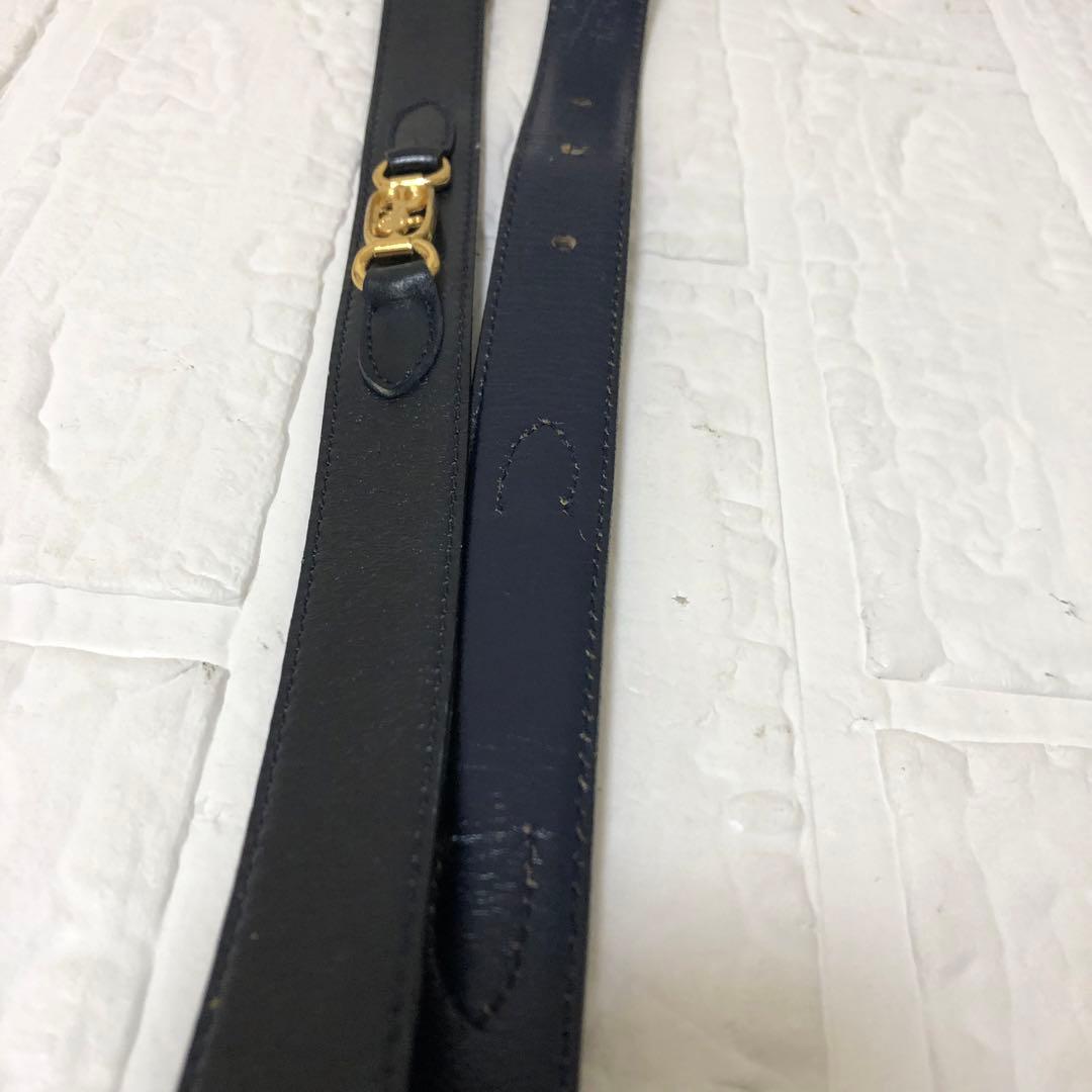 美品　CELINE セリーヌ ベルト 馬車金具 ゴールド　ブラック　レディース