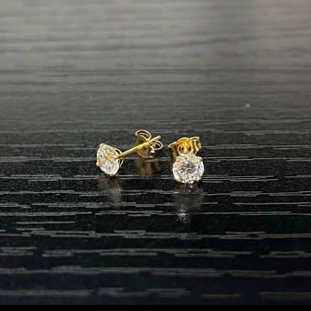 AVALANCHE アバランチ 14Kイエローゴールド スタッズピアス 4mm