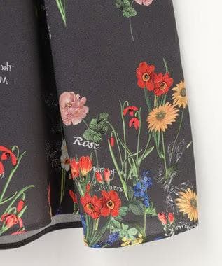 自由区★【洗える】フラワーガーデンプリント ワンピース★44★スレート★1回着用