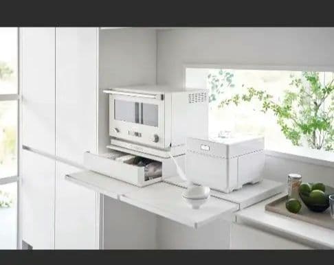 山崎実業 キッチン 家電下引き出し＆スライドテーブル タワー tower