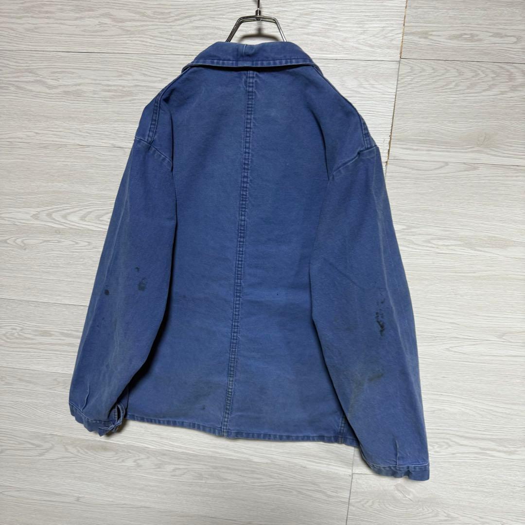 40s〜50s フレンチワークジャケット 良フェード モールスキン 木ボタン