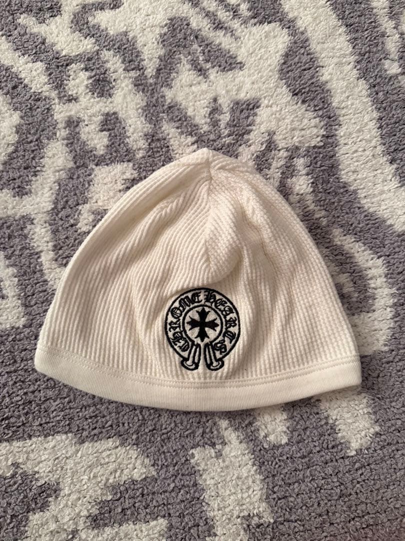 クロムハーツニット帽 ホワイト