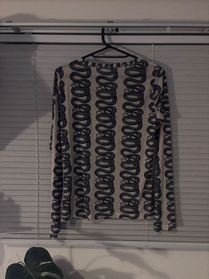 hysteric glamour SNAKE LOOP柄 Tシャツ　ベージュ