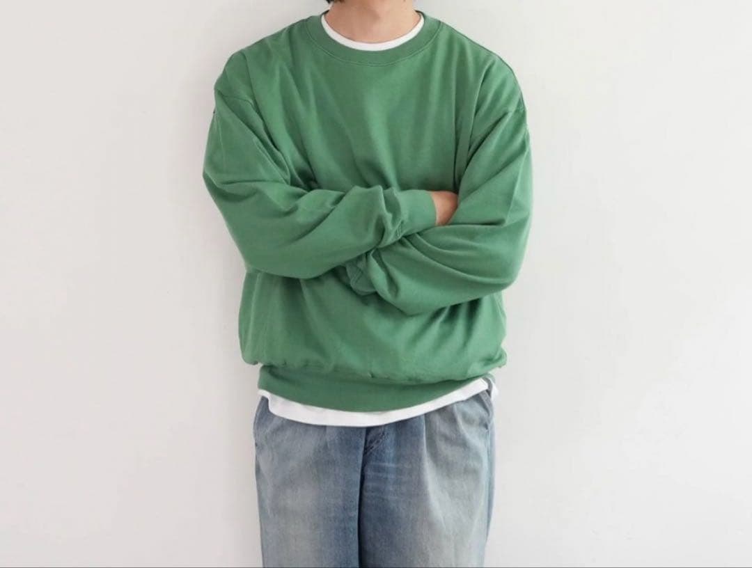 【試着のみ】AURALEE SUPER HIGH GAUGE SWEAT P/O