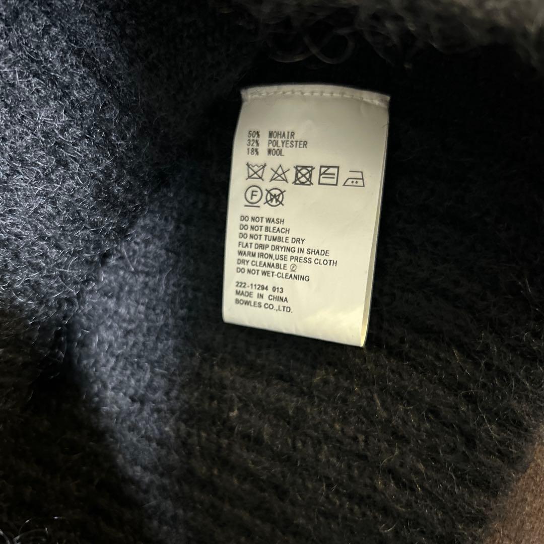 美品 22AW HYKE ハイク モヘア ニットベスト 黒