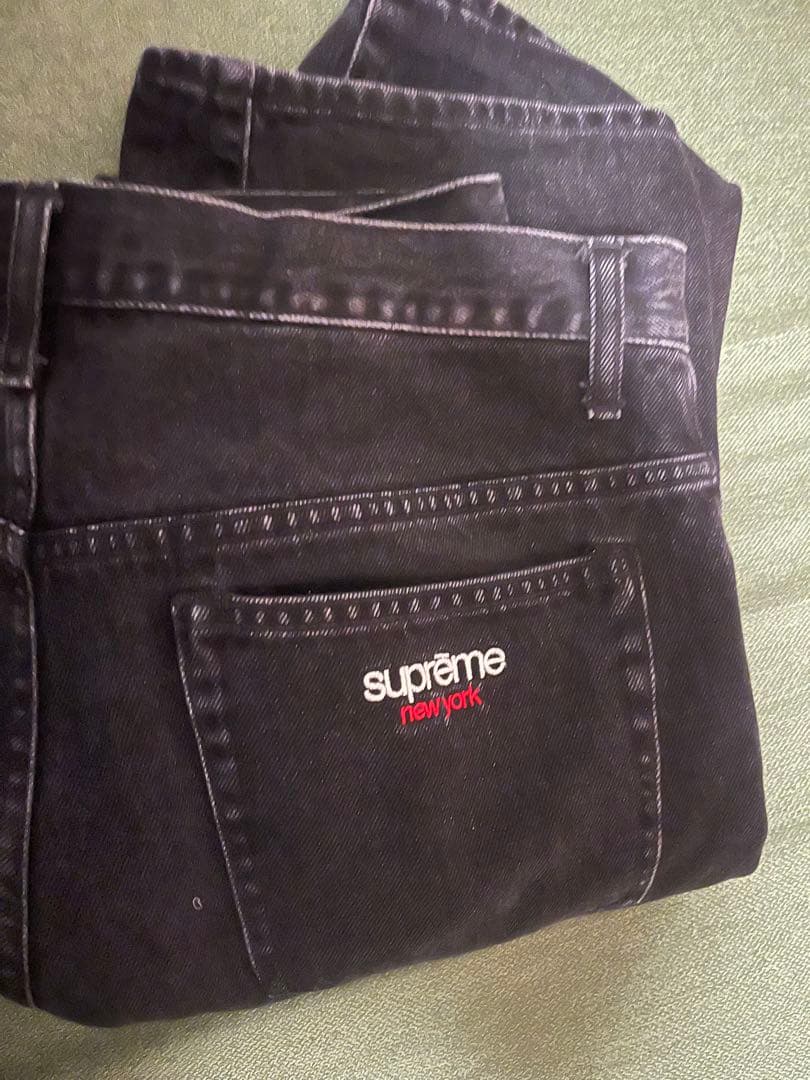 Supreme バギーデニムジーンズブラックサイズ30