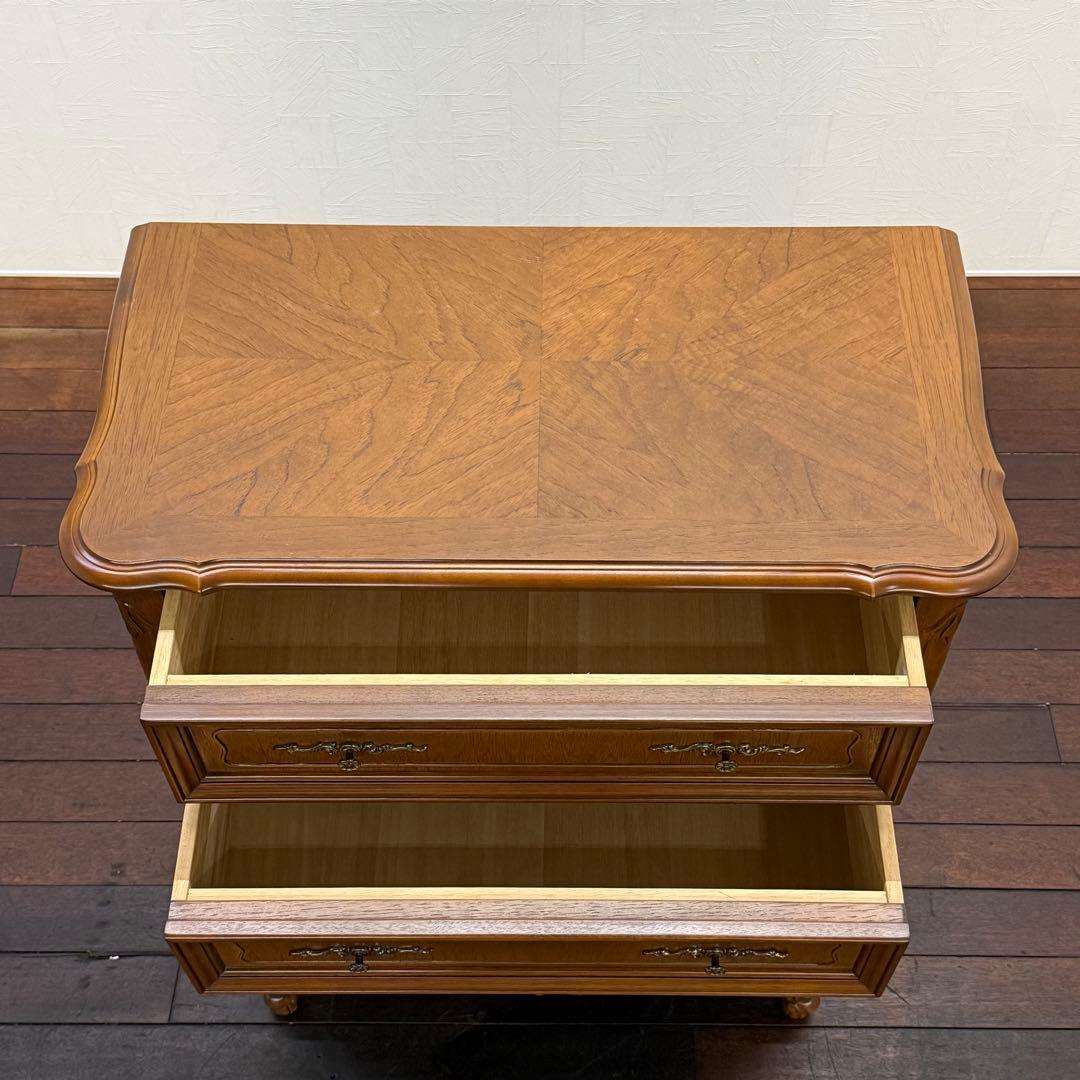 H15K29 猫脚 5段チェスト マカボニー材