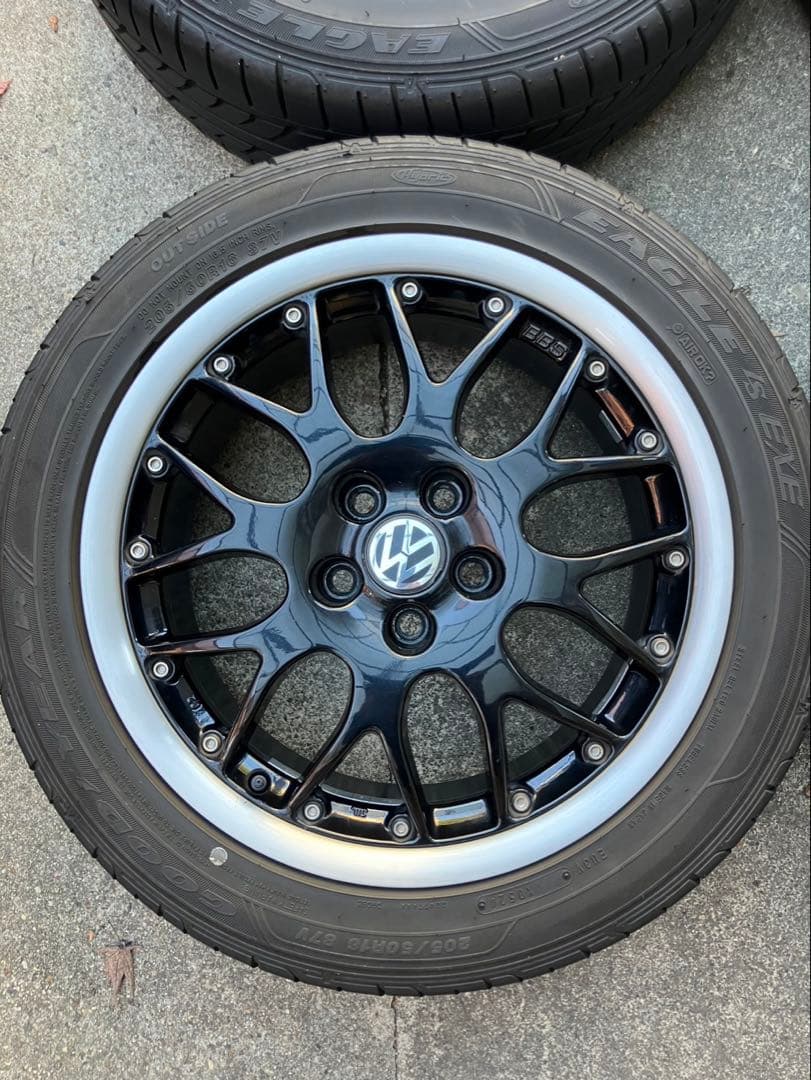 VW6Rポロ使用／VWゴルフ4純正 BBSホイール & タイヤセット