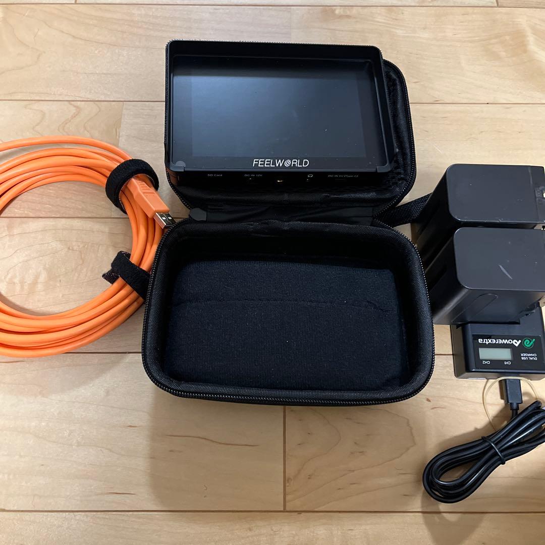 Feelworld F6 PLUS モニターPOWEREXTRA バッテリー付き