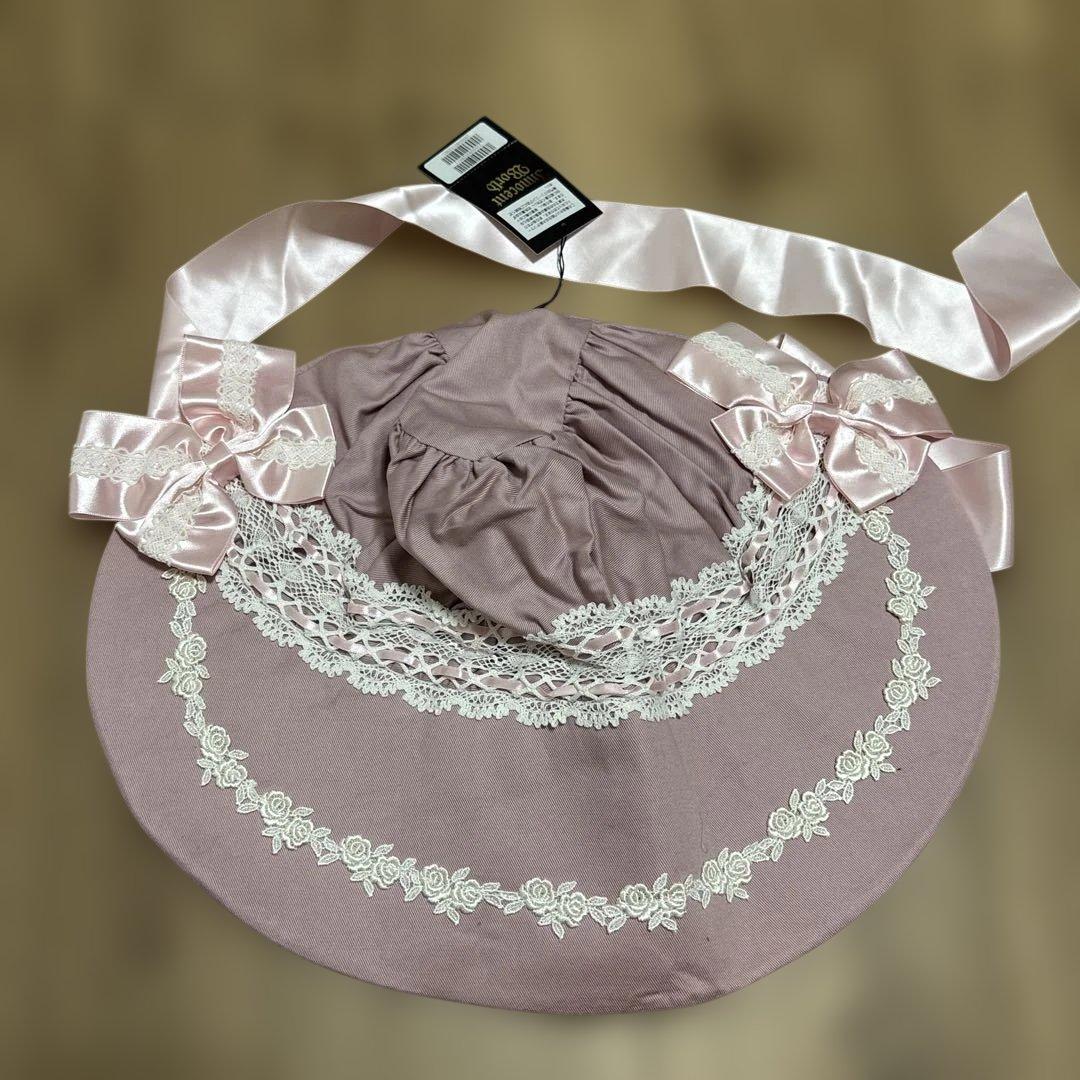 Innocent world ボンネット帽子ピンク　未使用タグ付き