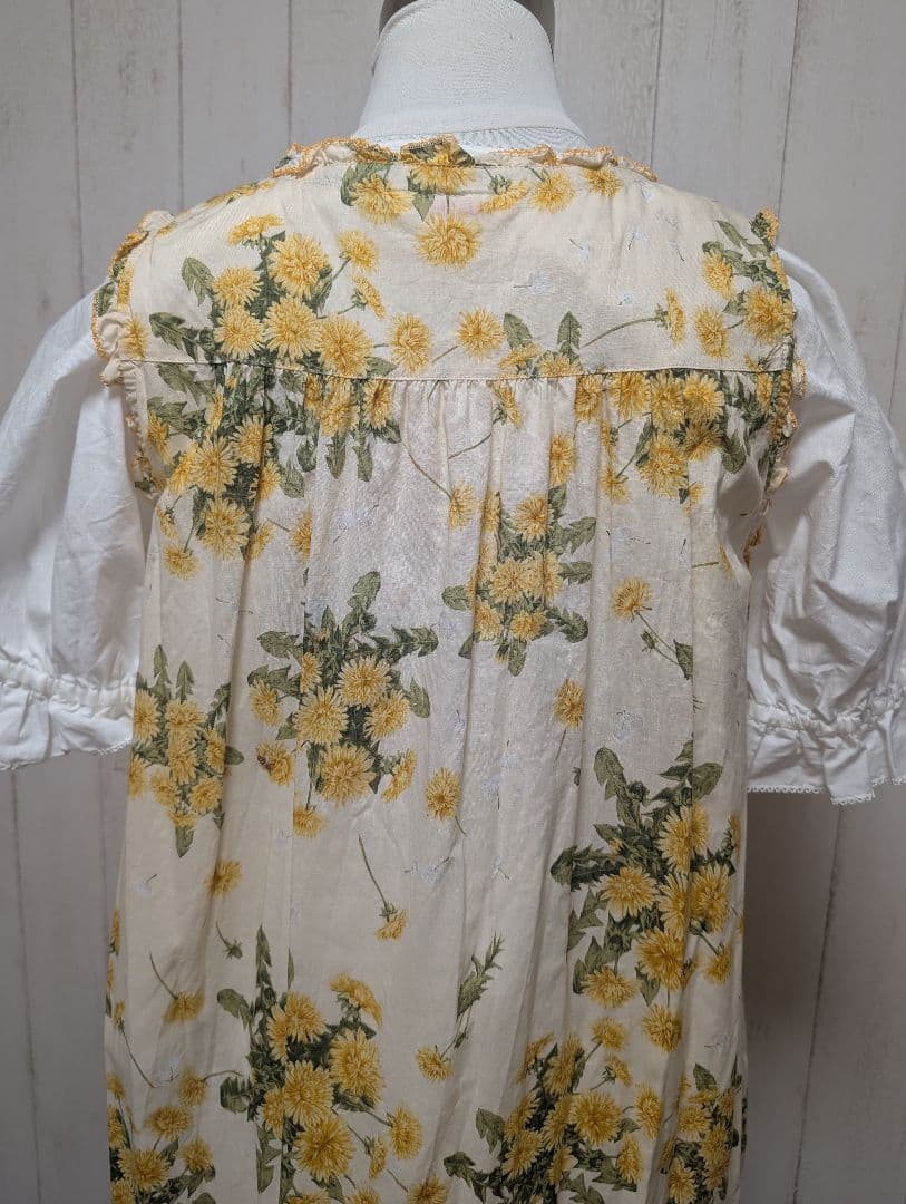 (未使用品タグ付き)ピンクハウス　たんぽぽプリント ノースリーブミディワンピース