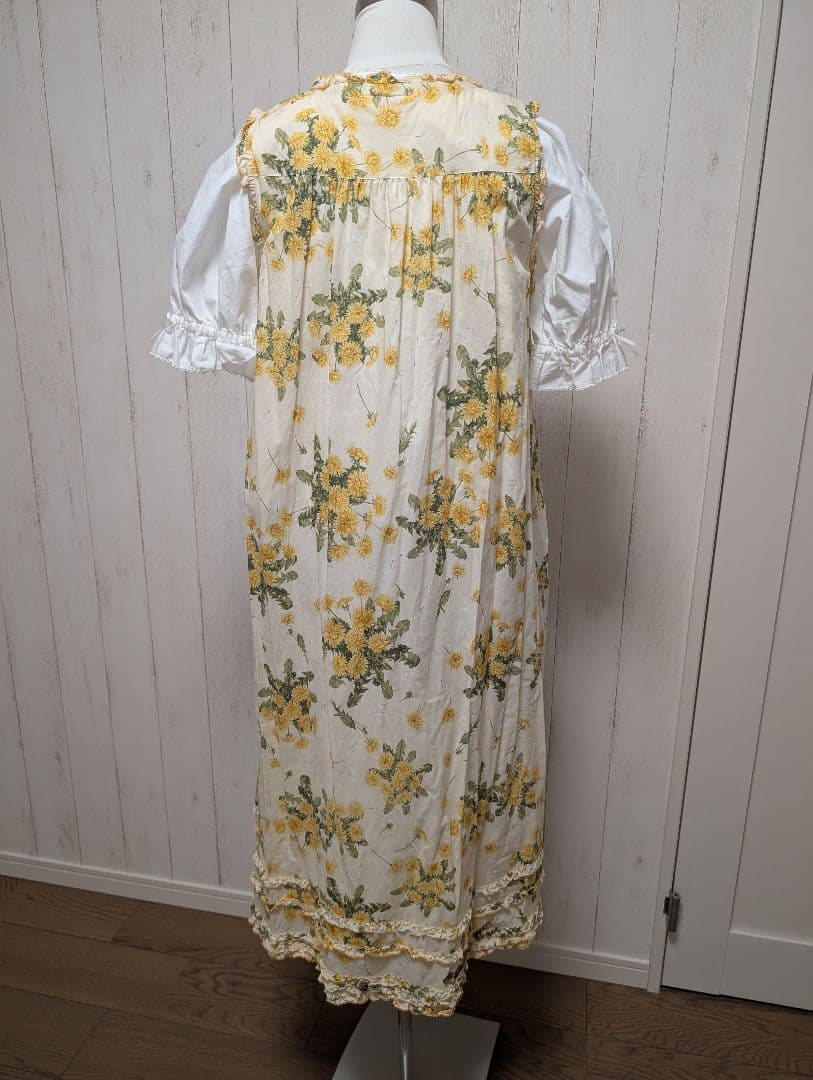 (未使用品タグ付き)ピンクハウス　たんぽぽプリント ノースリーブミディワンピース