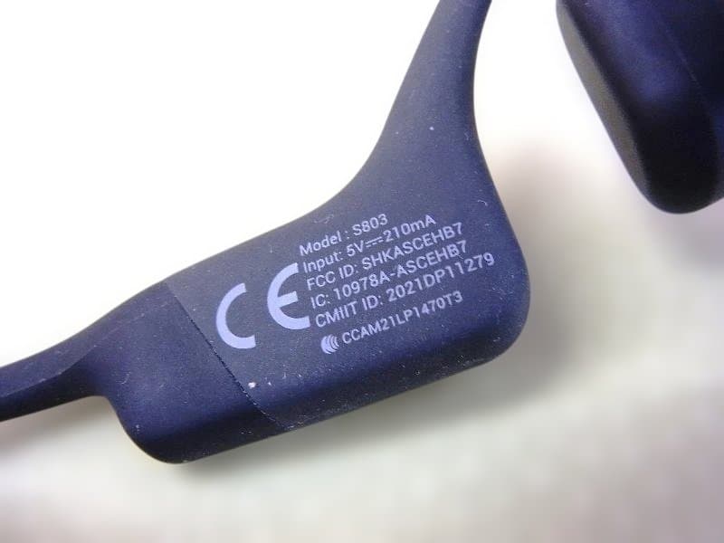 【極美品】骨伝導イヤホン 黒 ショックス ShokzOpenRun S803