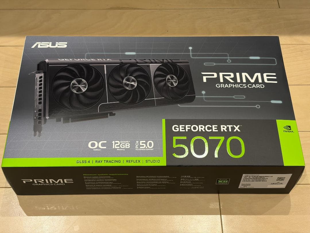 グラフィックボード・グラボ・ビデオカード ASUS PRIME GeForce RTX5070 12GB OC