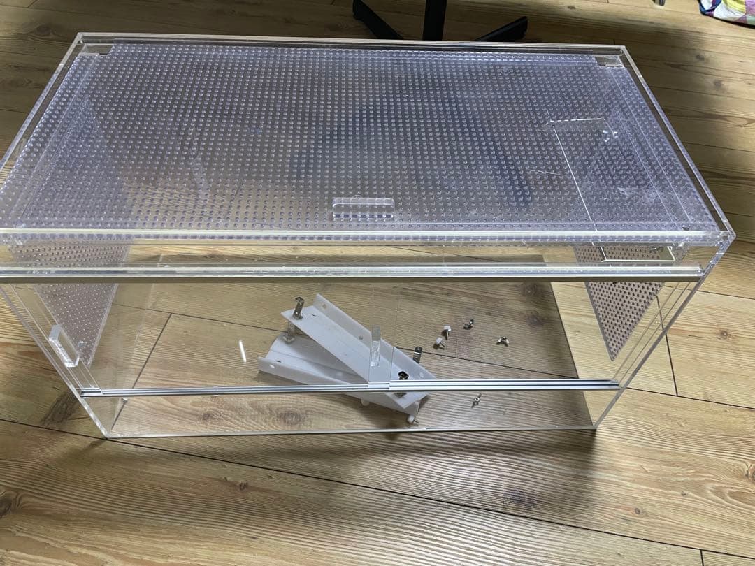 特注　アクリル製飼育ケージ 中型 透明