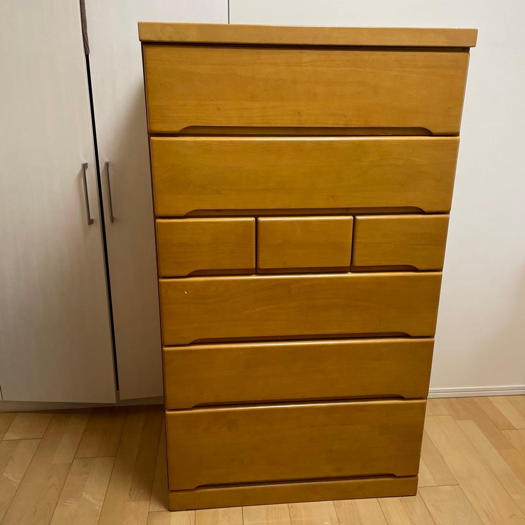 ニトリ ハイチェスト 、ナチュラルウッドのハイチェスト、ミニタンス、木製タンス、