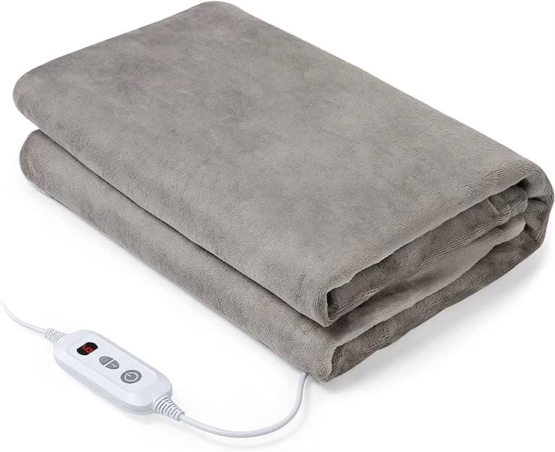 電気毛布 電気ひざ掛け 188x130cm フランネル素材 6段階温度