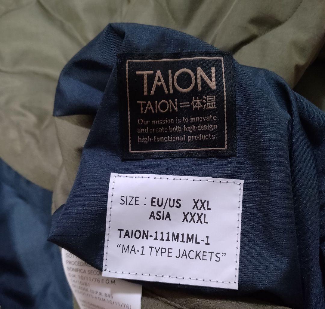 TAION ミリタリー MA-1 ダウンジャケット ダークオリーブ 3XL
