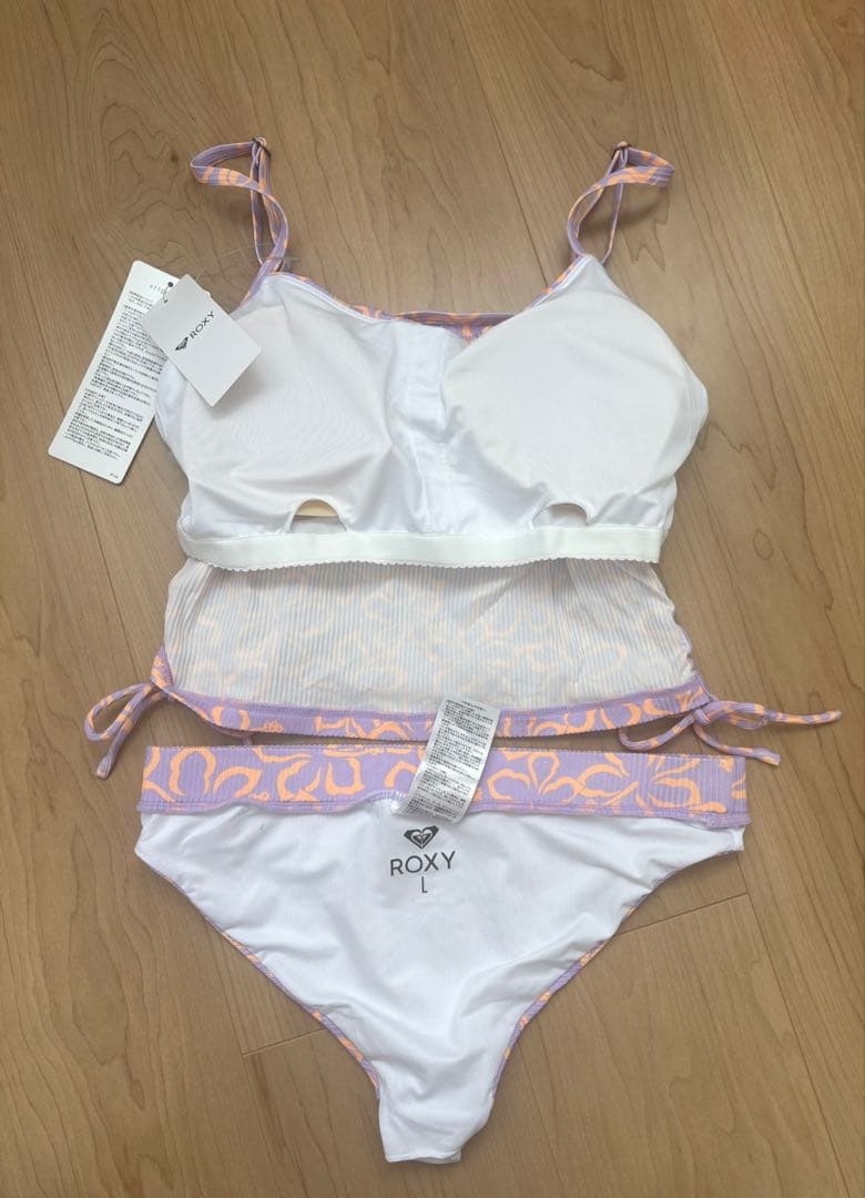 【新品タグ付】Roxyロキシー ビキニ 上下セットトロピカルフラワー柄