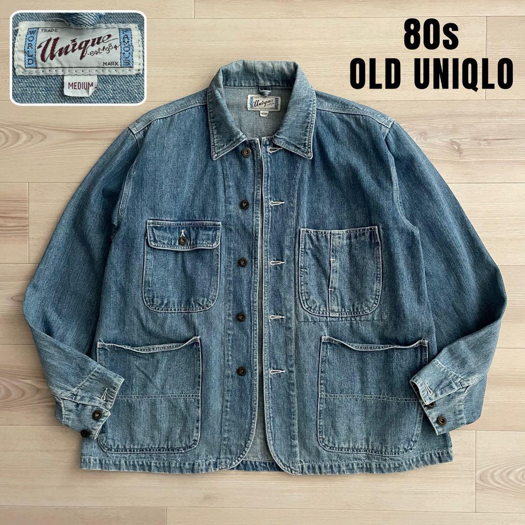 希少◆80s 最初期 OLD UNIQLO ユニクロ デニム カバーオール M
