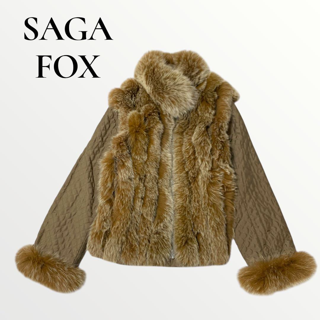 サガフォックス 美品 リアルファージャケット リバーシブル ベージュ 【M】