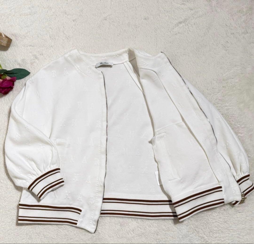 美品　マックスマーラ　ロゴ ボンバージャケット ブルゾン　白タグ 2022年