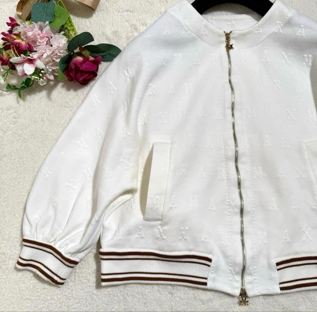 美品　マックスマーラ　ロゴ ボンバージャケット ブルゾン　白タグ 2022年