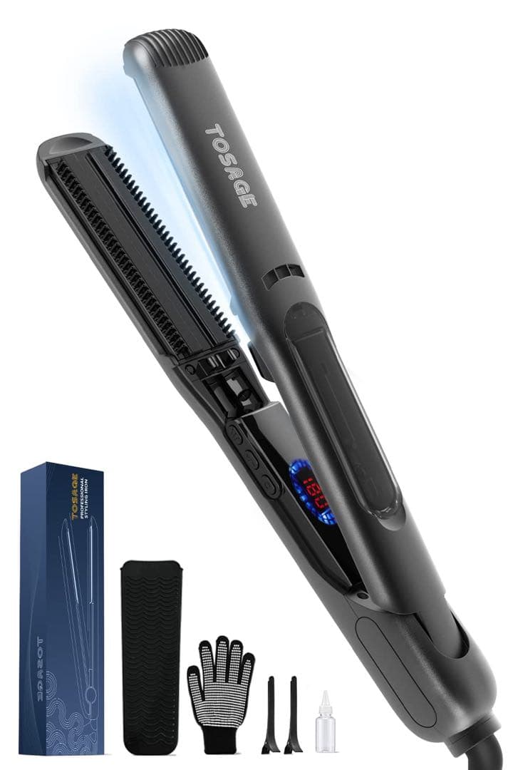 ☆TOSAGE スチームヘアアイロン ヘアアイロン ストレートアイロン 30mm