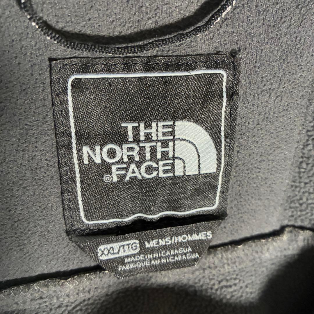 【USA古着】ノースフェイスソフトシェルベスト3XLグレービック刺繍ドロー