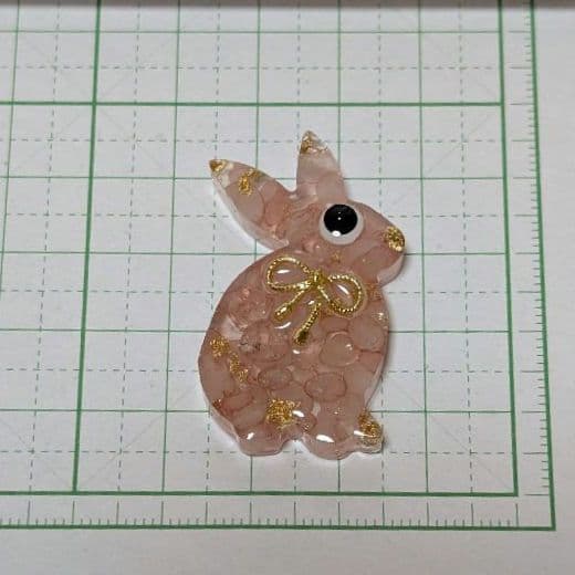 ひまうい様　9.4 ウサギ　レジンヘアゴム　ローズクォーツ　天然石を楽しもう