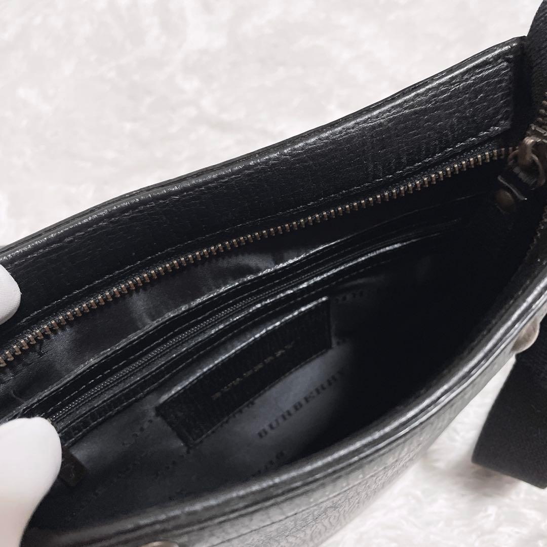 バーバリー☆クロスボディ ショルダーバッグ ブラック メンズ