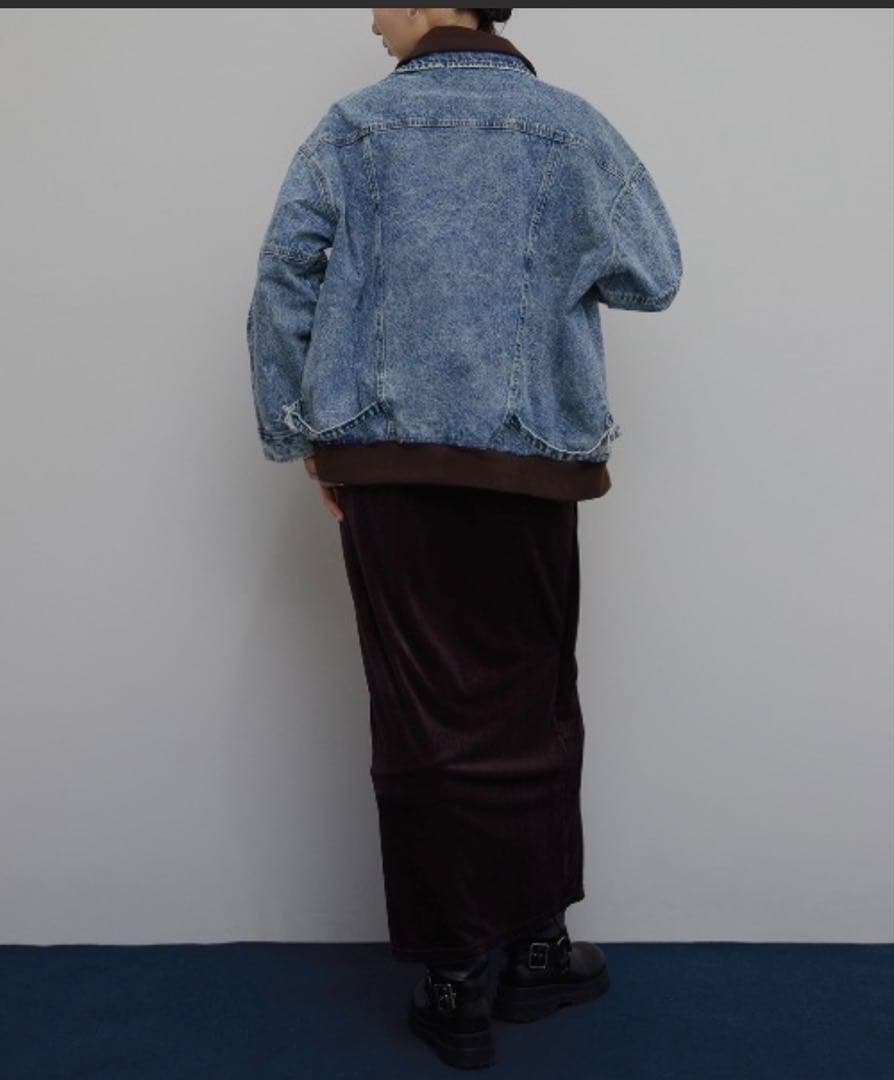 着用1回✨ AmeriVintage ✨RIB MIXDENIM BLOUSON