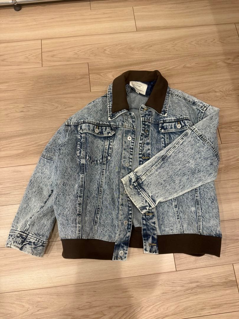 着用1回✨ AmeriVintage ✨RIB MIXDENIM BLOUSON