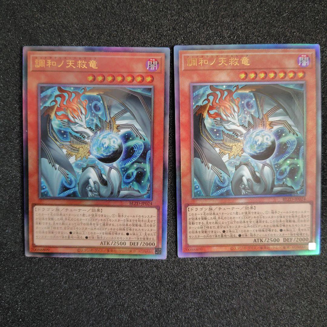 遊戯王 調和ノ天救竜　レリーフ2枚