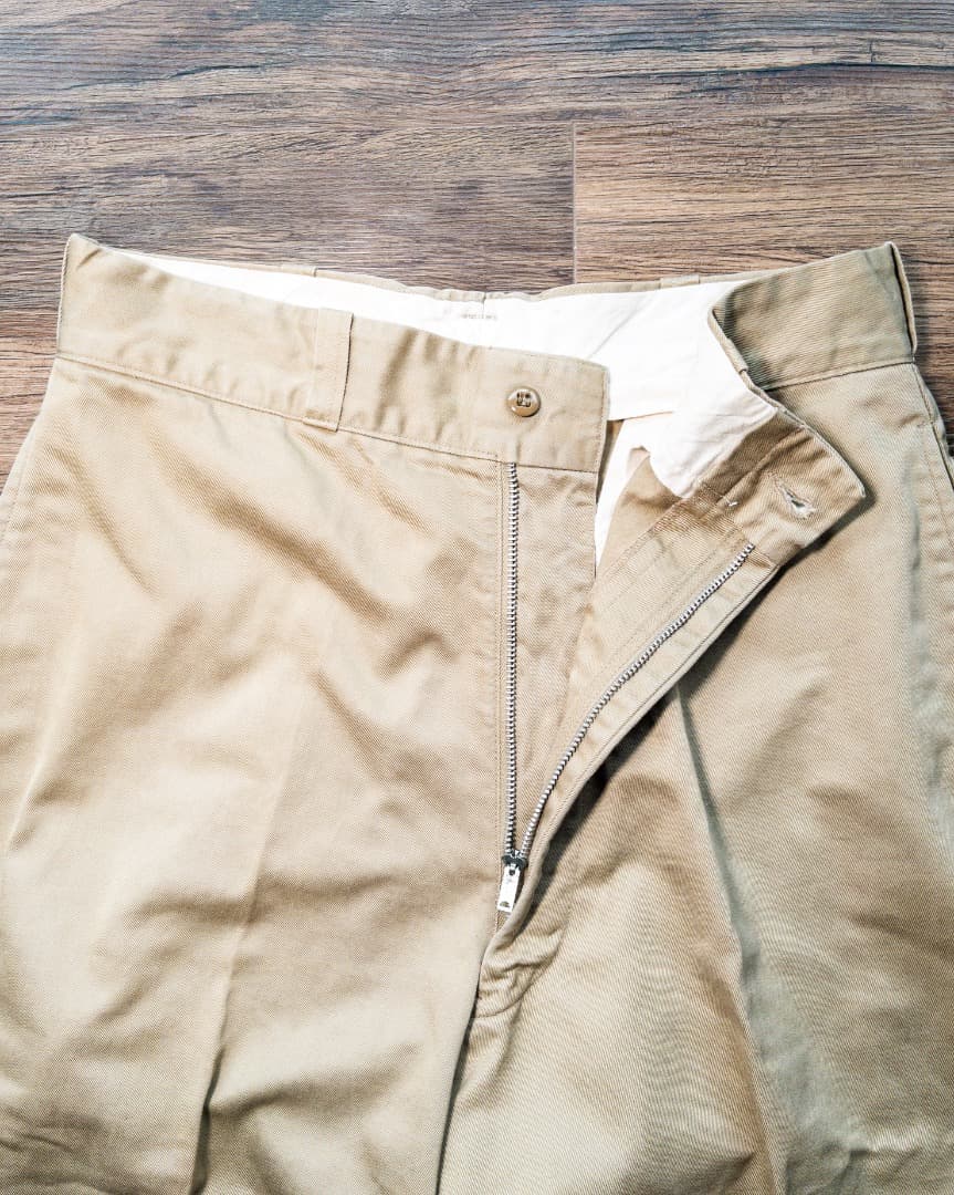 1950年代 アメリカ製 Khakiワークパンツ（Gripper Zipper）