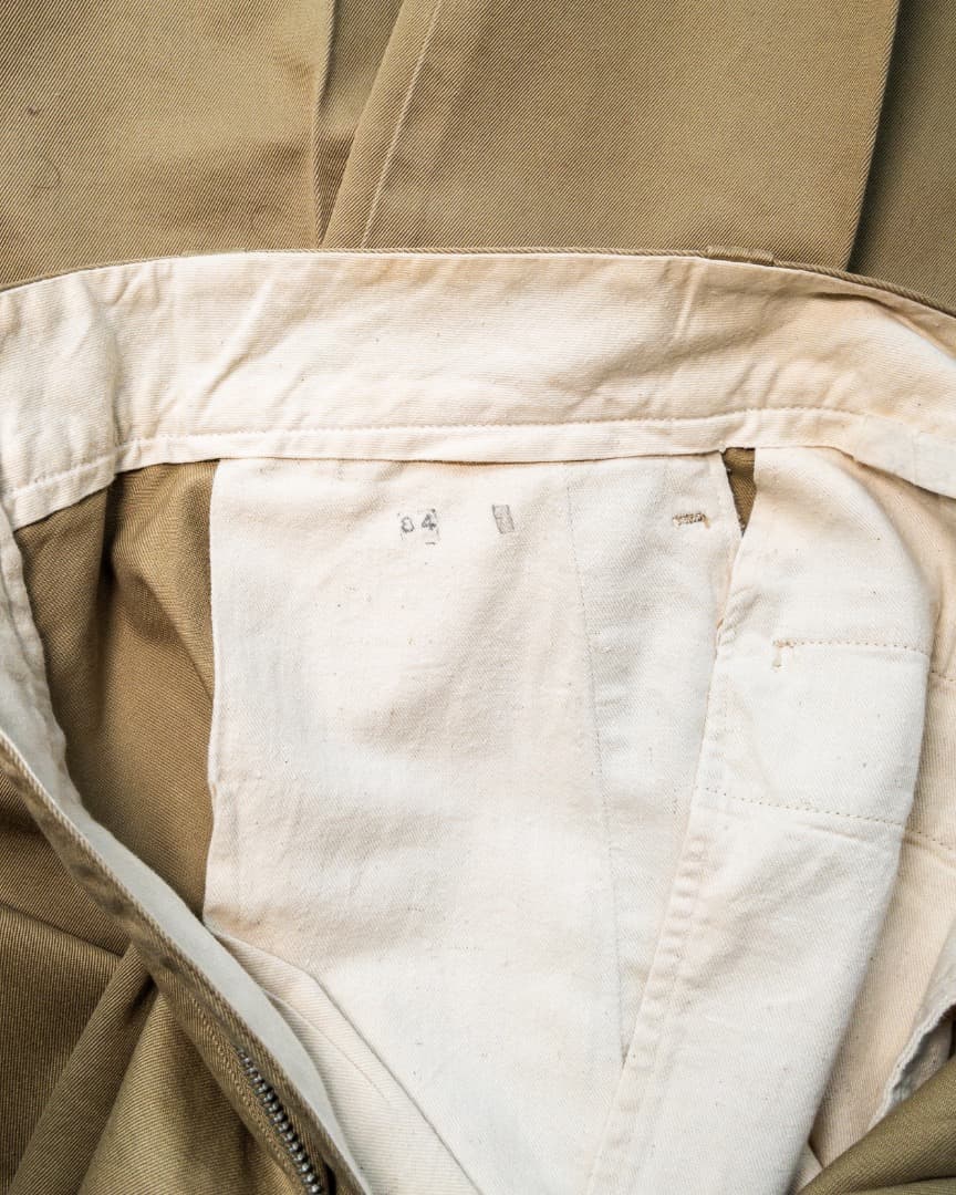 1950年代 アメリカ製 Khakiワークパンツ（Gripper Zipper）