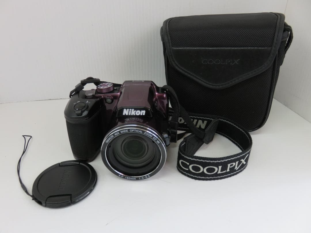 Nikon COOLPIX B500 紫 ストラップ ケース付き デジカメ