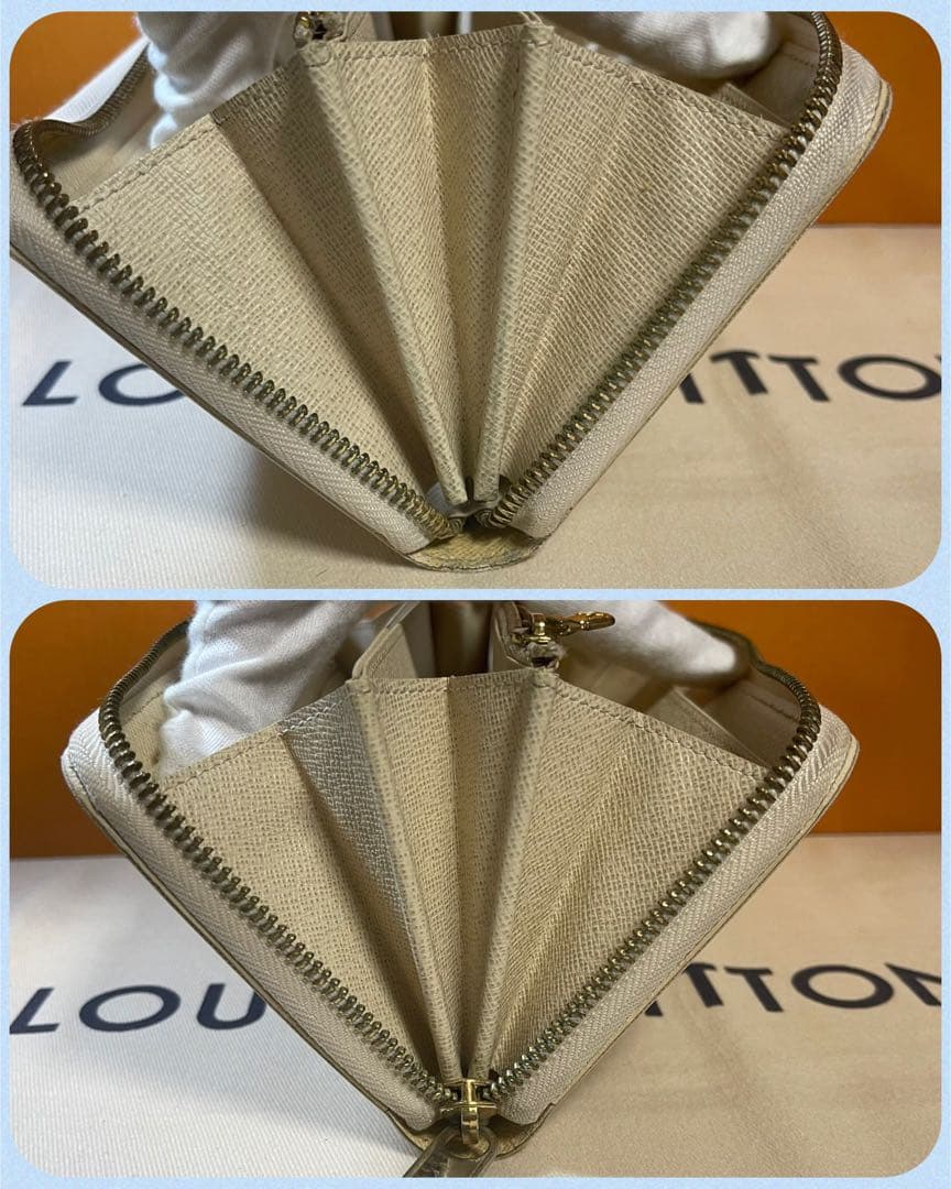 【極美品】ルイヴィトン ダミエ アズール ジッピー 長財布