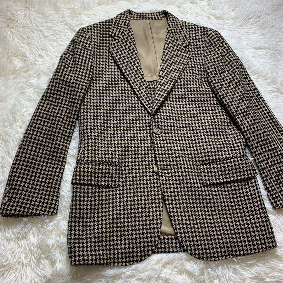 2ピース 千鳥柄 ヴァンヂャケット テーラードジャケット ジレ ベスト