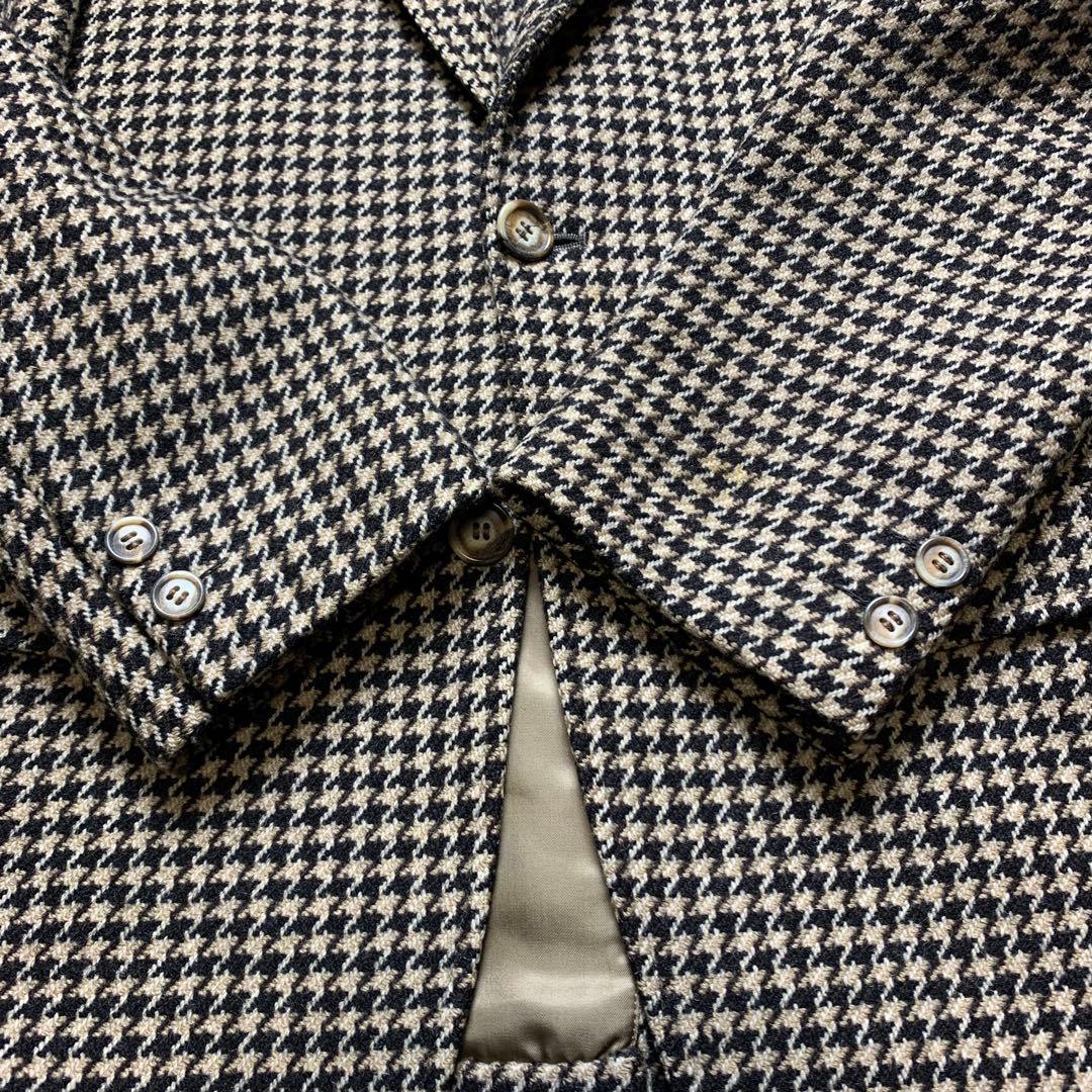 2ピース 千鳥柄 ヴァンヂャケット テーラードジャケット ジレ ベスト