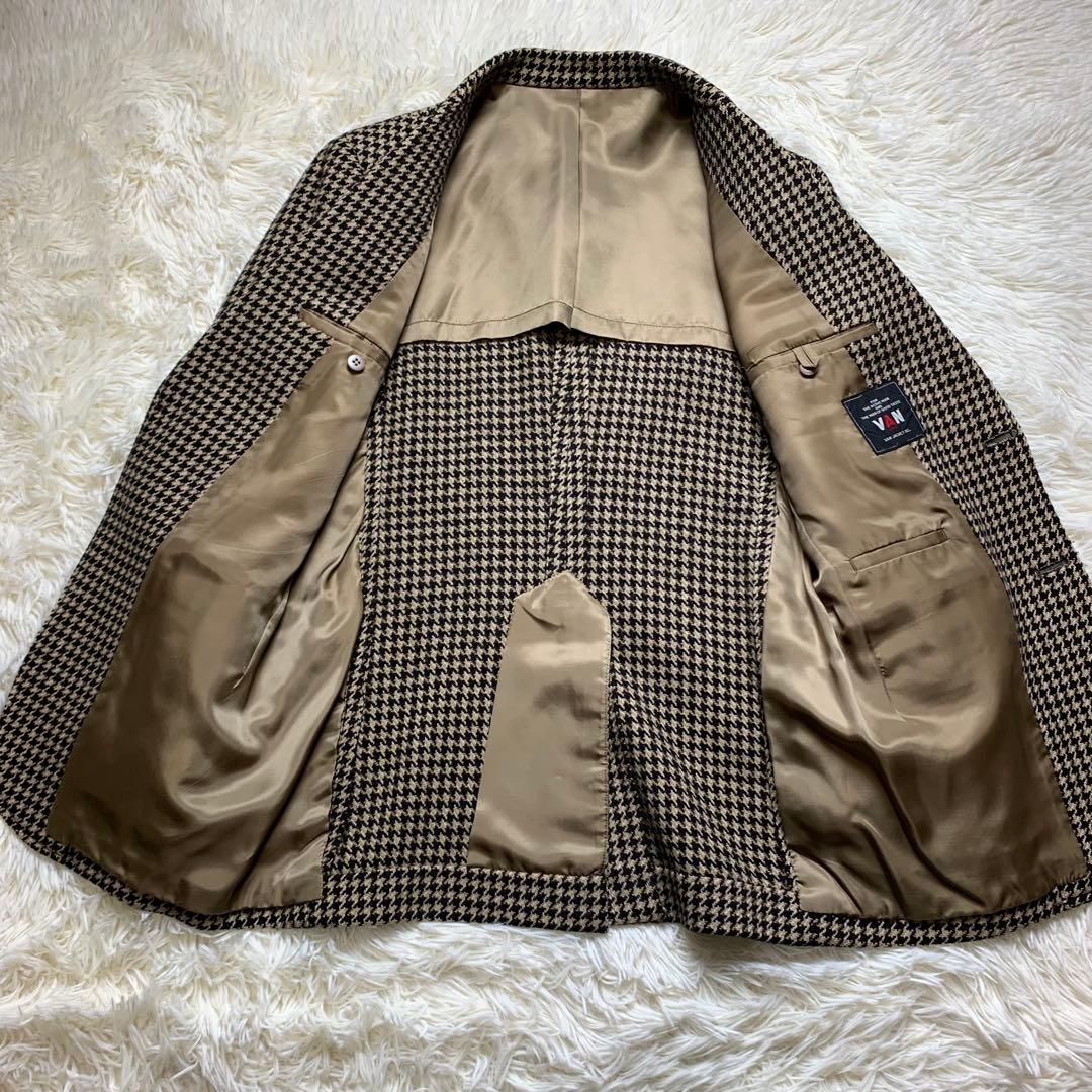 2ピース 千鳥柄 ヴァンヂャケット テーラードジャケット ジレ ベスト